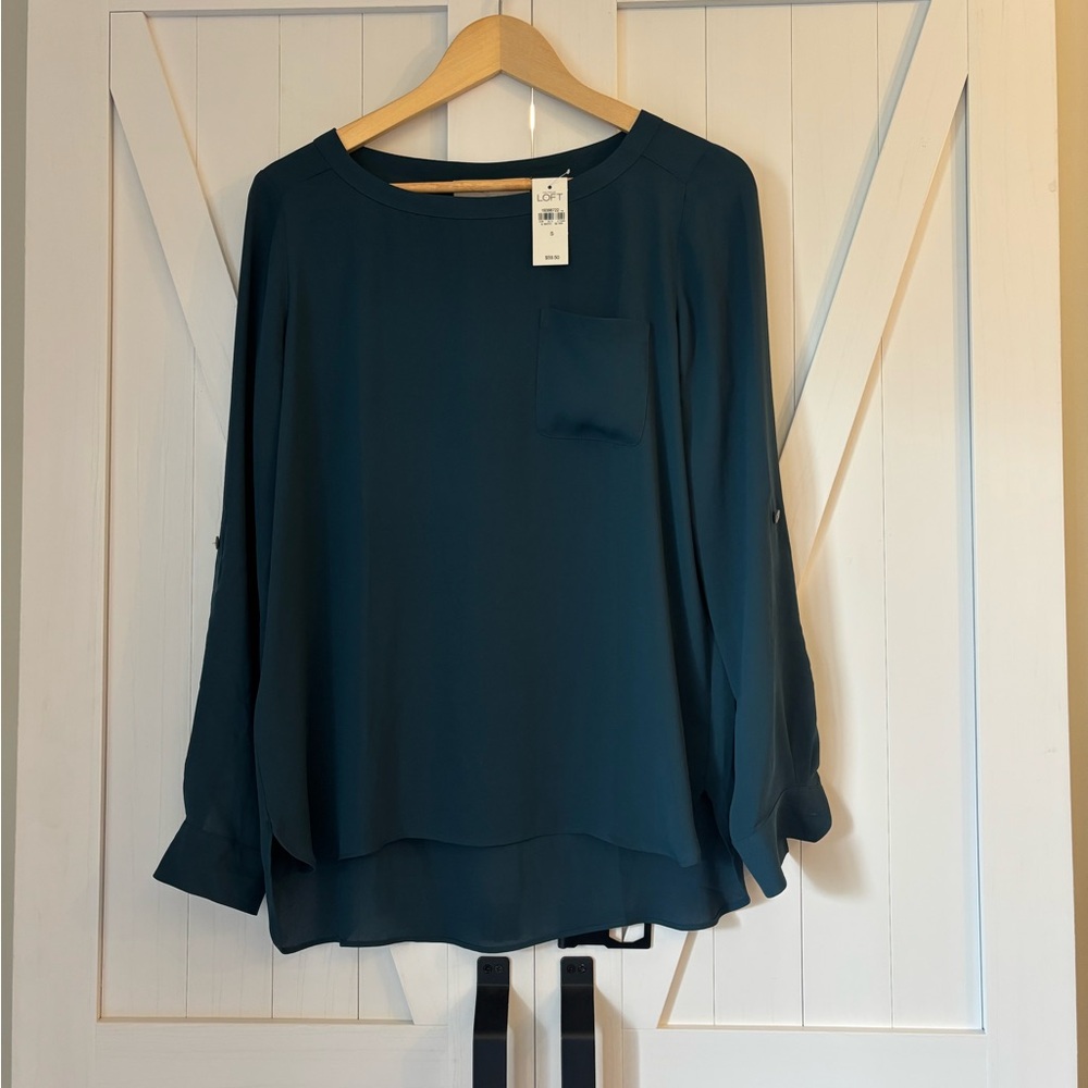 LOFT Women's Deep Teal Blouse